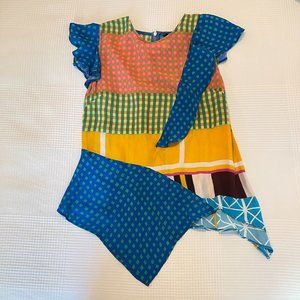 Anthropologie Colorful Asymmetrical Top NWT